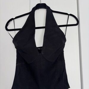 Zara Black Halter Top